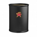 Collegiate Logo Oval Metal Fire Retardant 13 Qt. Wastebasket - Maryland